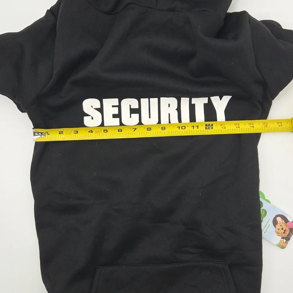 Security Black Dog Hoodie NWT